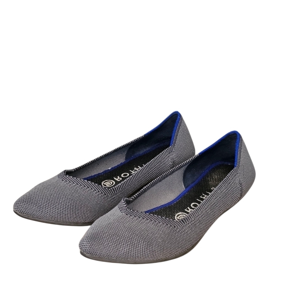 Rothy's cloud grey pointed toe ballet flats 9